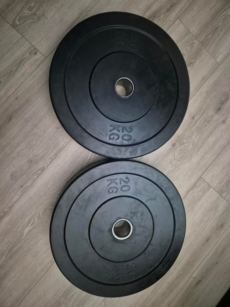 2x 20 KG Halterschijven - Zo goed als nieuw, Ophalen of Verzenden, Zo goed als nieuw, Halterschijven
