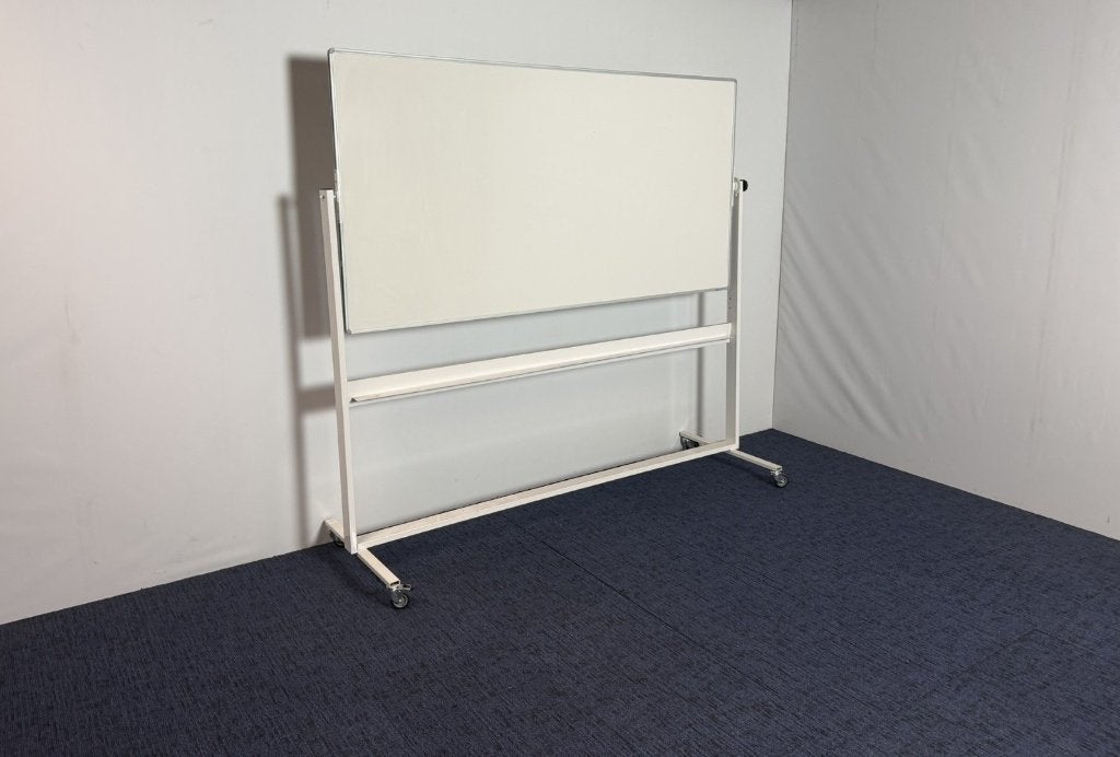 2 x Verrijdbaar whiteboard, wit, 200 x 100 cm., Ophalen, Mobiel, Gebruikt, Whiteboard