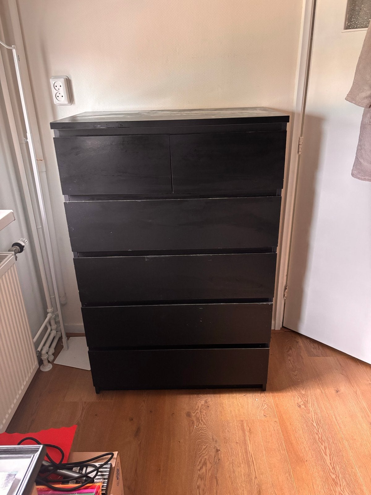 malm ikea kast zwart, Ophalen, Gebruikt, 5 laden of meer, 100 tot 150 cm