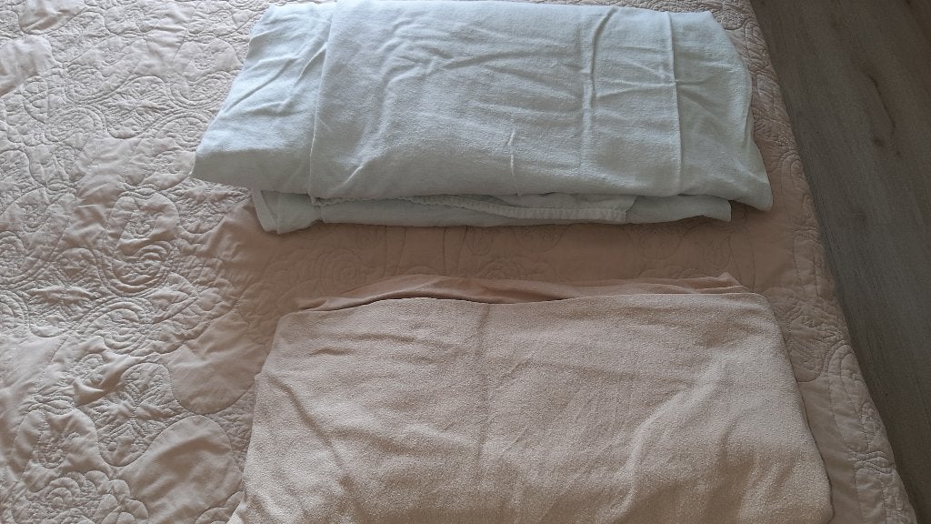 2 2pers. hoes laken , sprei , Plaid , laken , enz., Huis en Inrichting, Ophalen, Gebruikt, Wit, Overige typen
