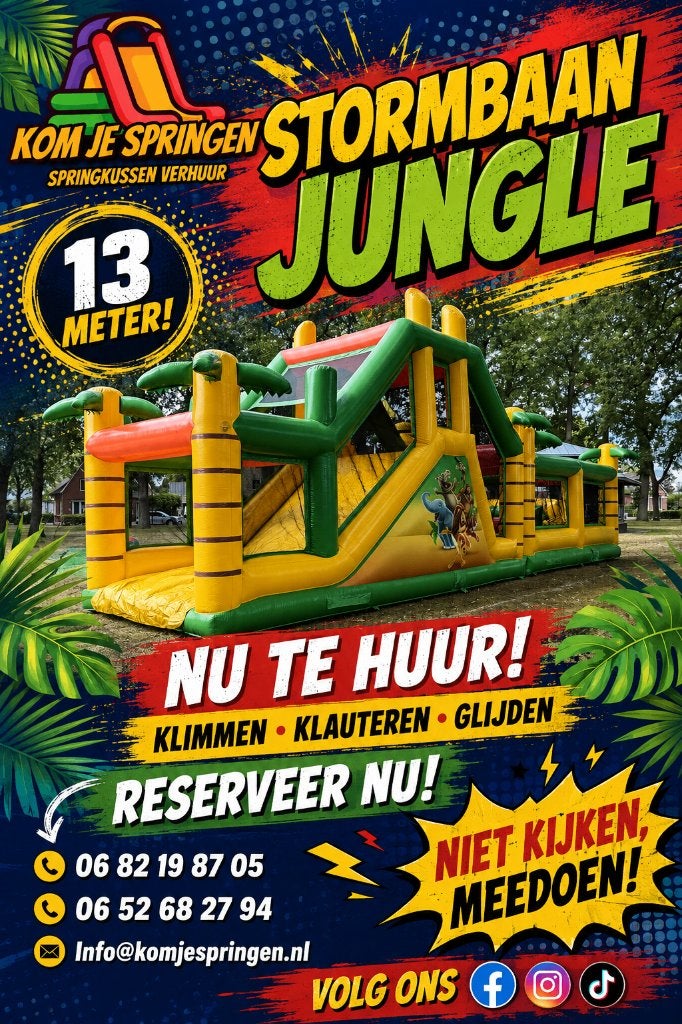 Stormbaan Jungle 13M huren Klimmen, klauteren en glijden, Ophalen, Verjaardag