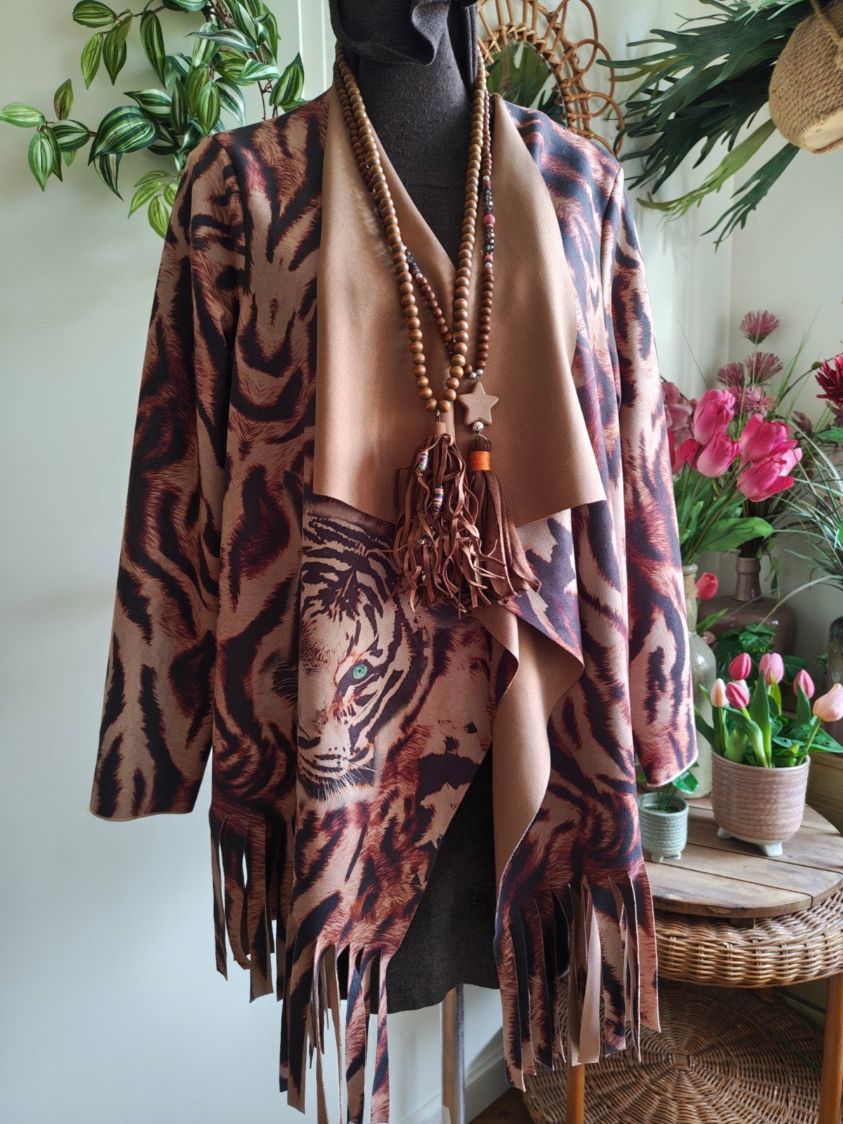 suedine vest met franjes Ibiza boho stijl maat m l xl, Kleding | Dames, Ophalen of Verzenden, Nieuw, Maat 42/44 (L)