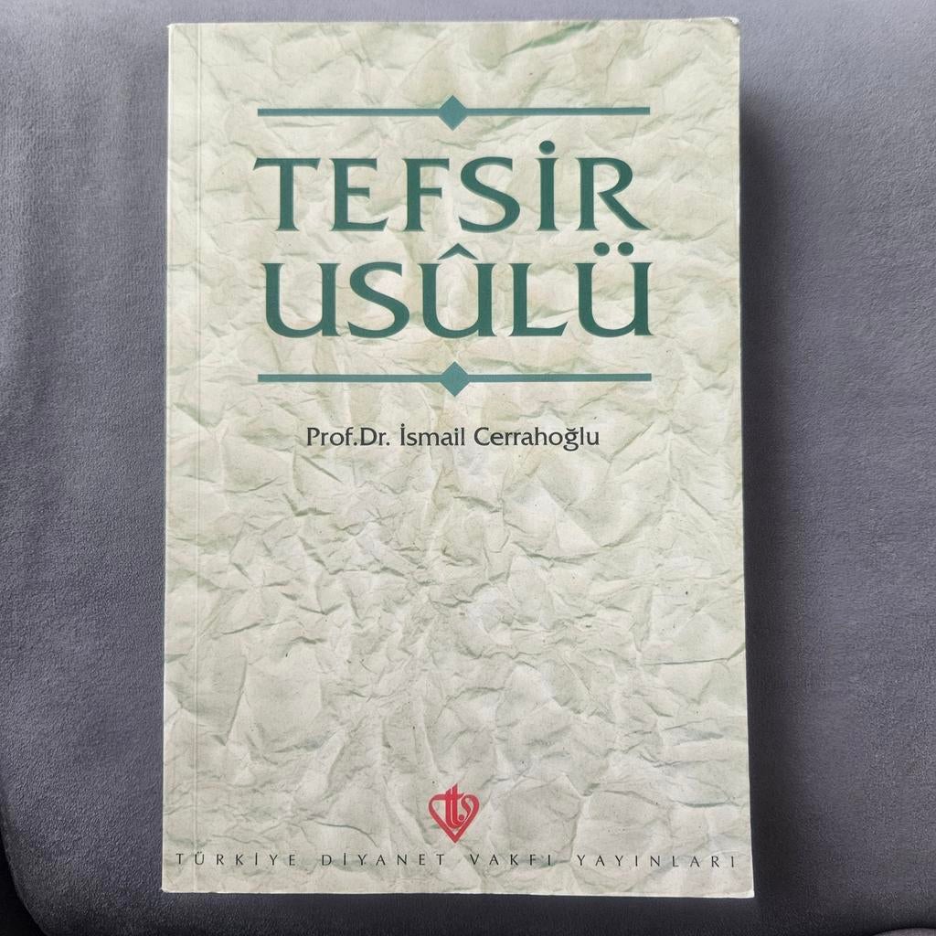 Tefsir Usulu; Ismail Cerrahoglu, Verzenden