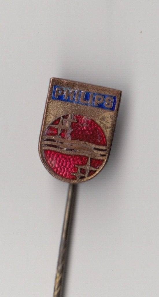 Philips Radio Rood Blauw speldje, Gebruikt, Niet vindbaar, Niet vindbaar, Speldje of Pin
