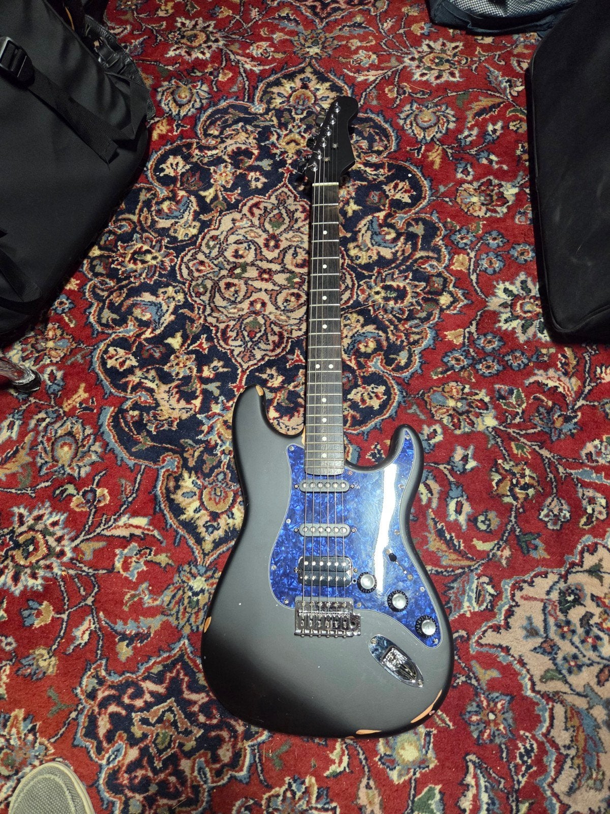 Fender Stratocaster met custom artwork, Ophalen, Gebruikt, Solid body, Fender