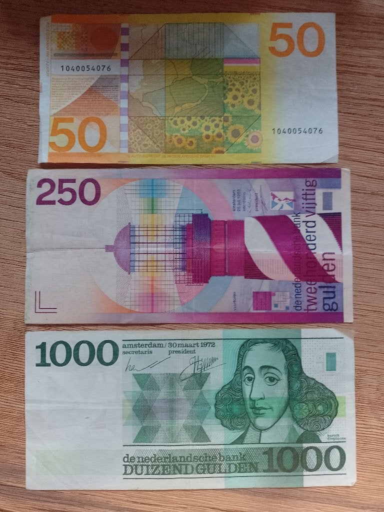 Guldenbiljetten, Postzegels en Munten, Bankbiljetten | Nederland, Verzenden, 250 gulden, Setje
