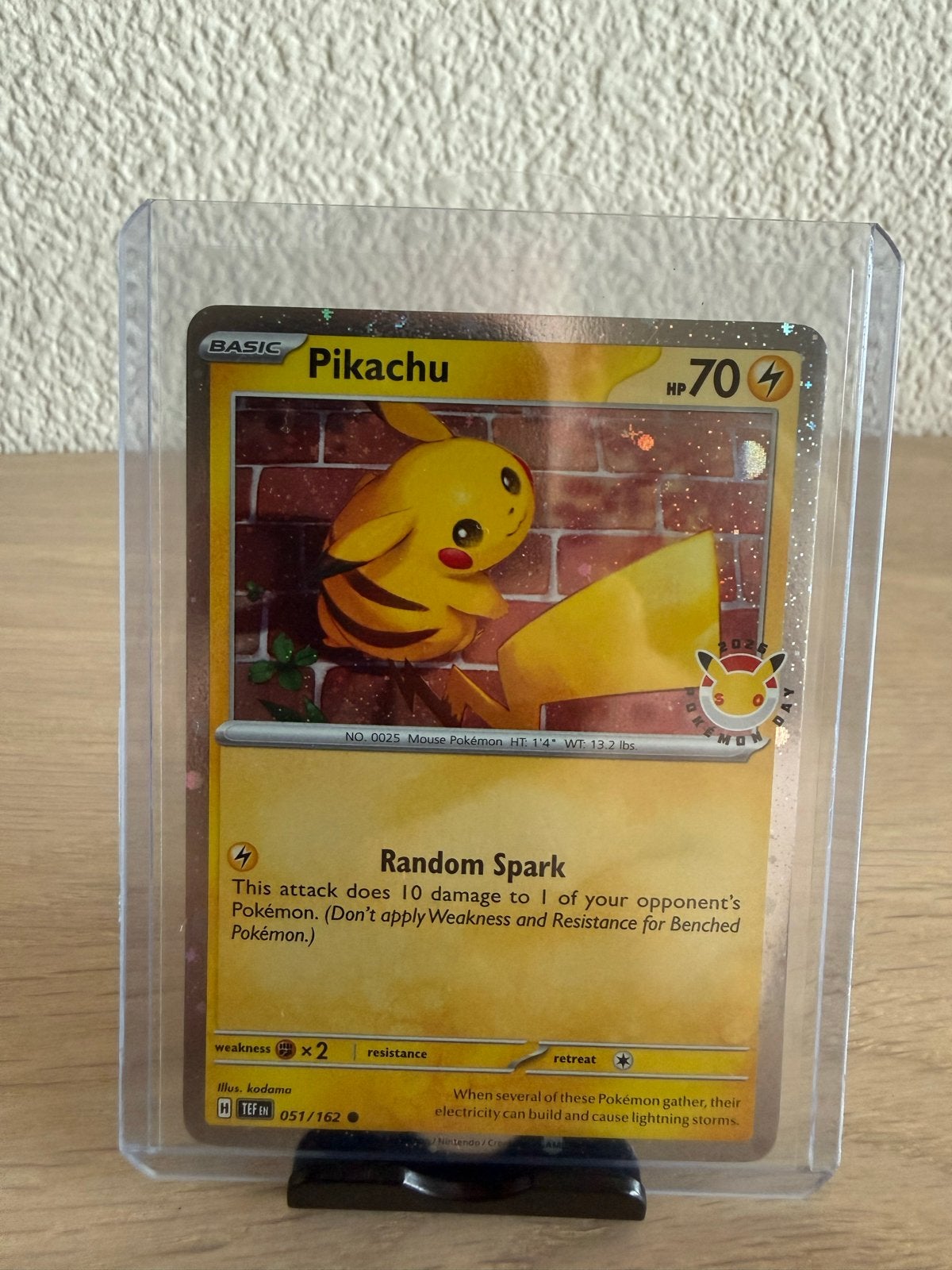 Pikachu 2026 Pokemon day Pokémon Kaart, Ophalen of Verzenden, Zo goed als nieuw, Losse kaart