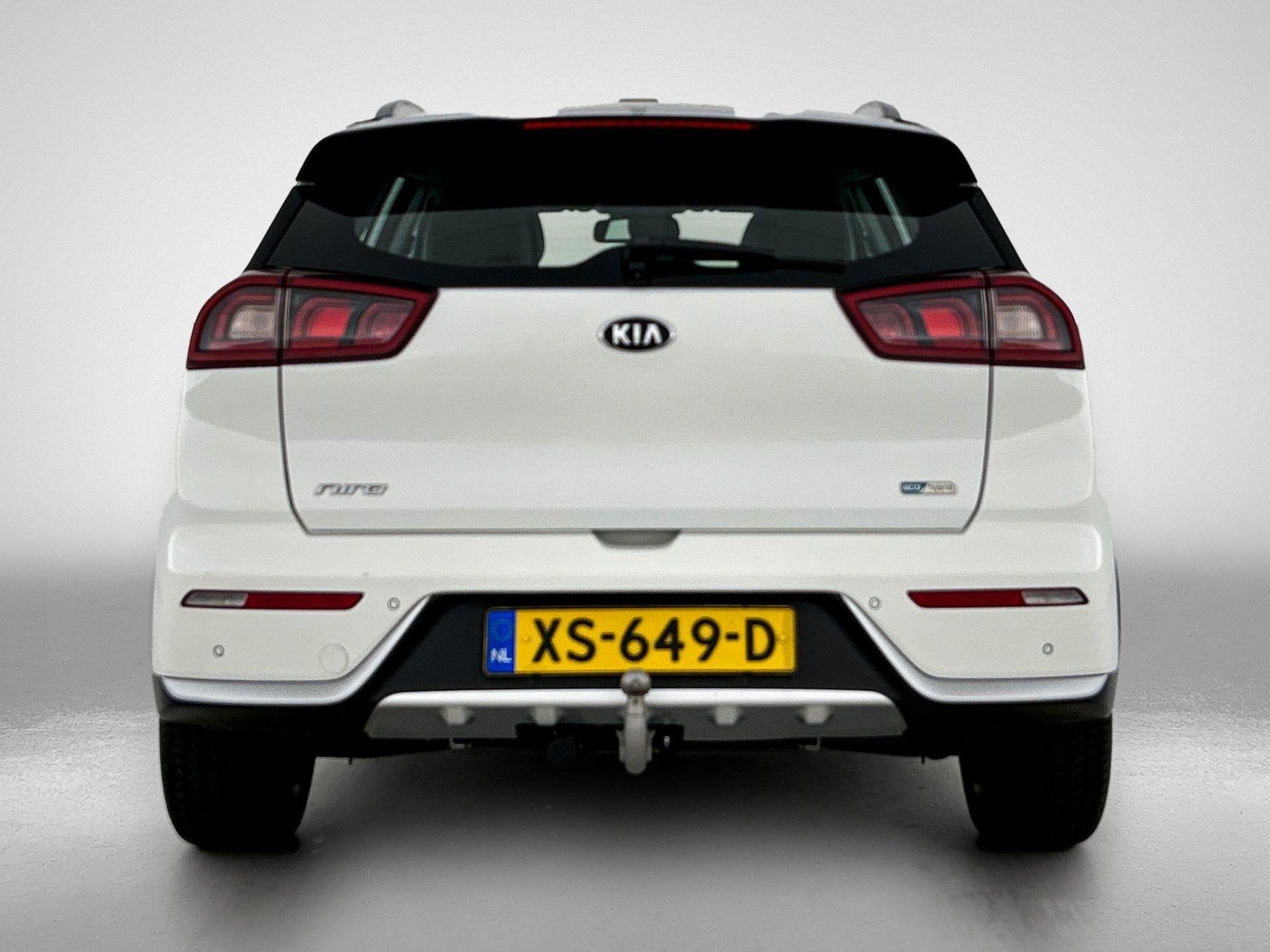 Kia Niro 1.6 GDi Hybrid DynamicLine | Trekhaak | Navigatie |, Auto's, 12 maanden, Gebruikt, Euro 6, Leder en Stof