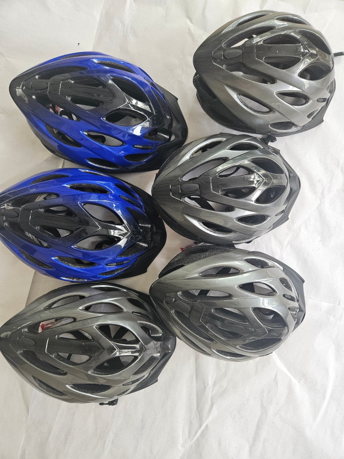 Fietshelm - Blauw/Zwart en Grijs/Zwart - Diverse Maten, Ophalen, Gebruikt, Onbekend, Overige maten
