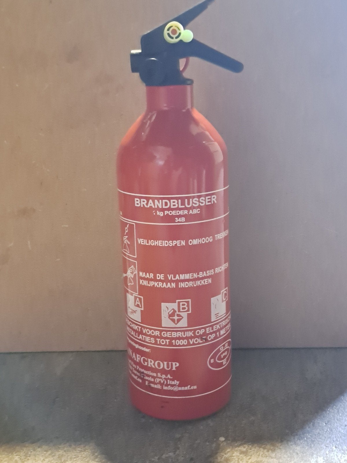 Brandblusser 1 kg Poeder ABC - Zo goed als nieuw, Ophalen of Verzenden, Zo goed als nieuw, Brandblusser