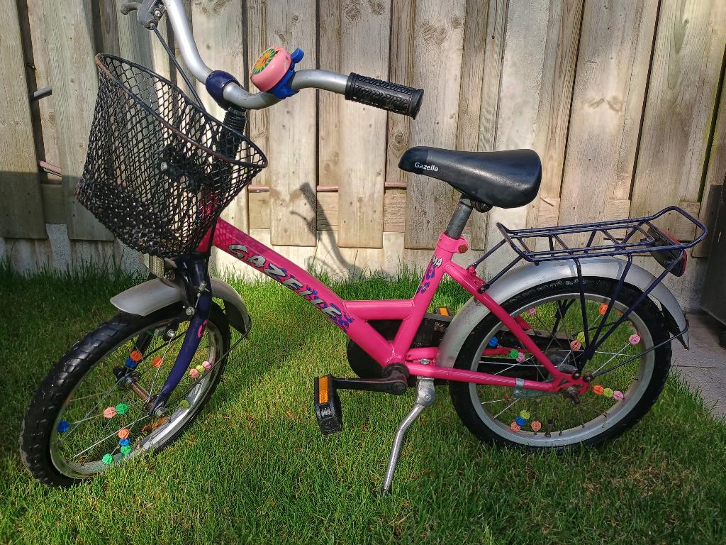 Kinderfiets Gazelle Poema 16 inch, Fietsen en Brommers, Fietsen | Meisjes, Ophalen, Terugtraprem, Gebruikt, 16 inch