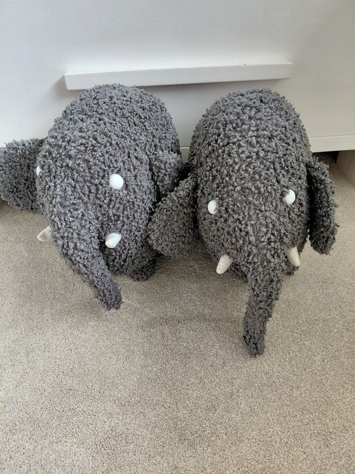 Olli de Olifant Knuffels 2x mascotte Blijdorp Feyenoord, Overige merken, Overige karakters, Grijs, Ophalen of Verzenden