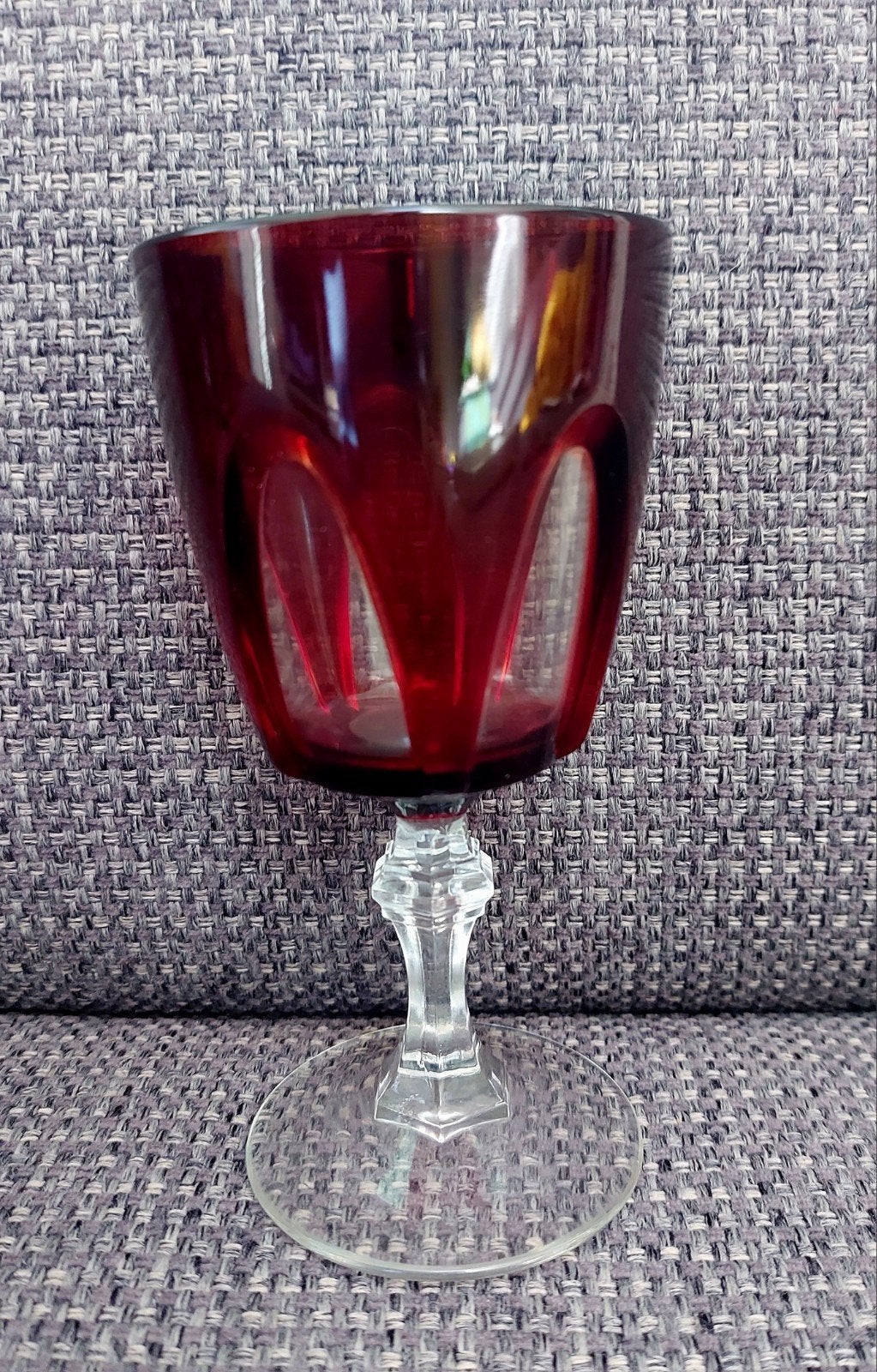Wijnglas sherry vintage klein rood 6x, Ophalen of Verzenden