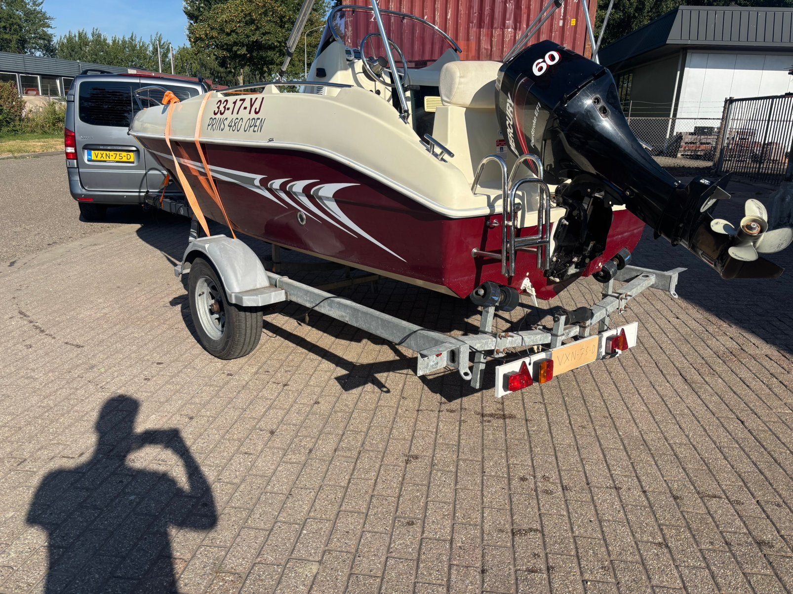 TE RUIL, (stalling)trailer tot 6m, Watersport en Boten, Boottrailers, Ophalen, Gebruikt, Minder dan 6 meter, Met rollen