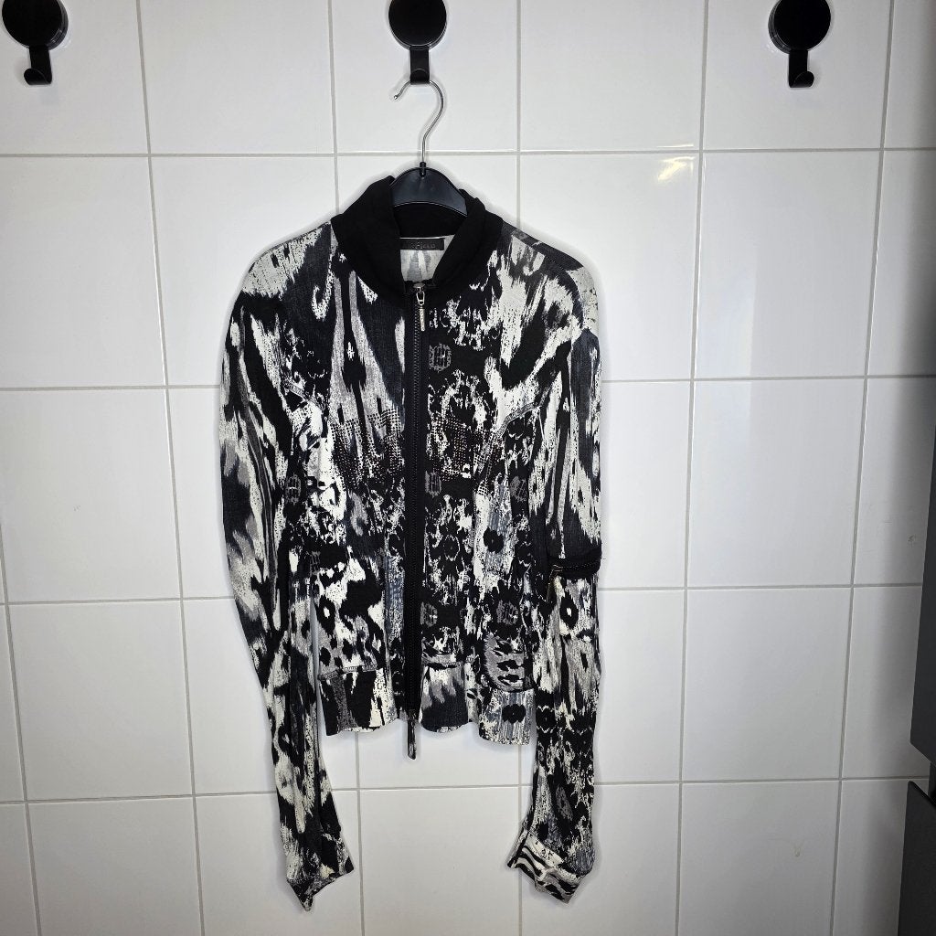 Sportalm luxe zomerjasje zwart/ print mt 36 ook voor buiten, Zwart, Maat 36 (S), Gedragen, Sportalm