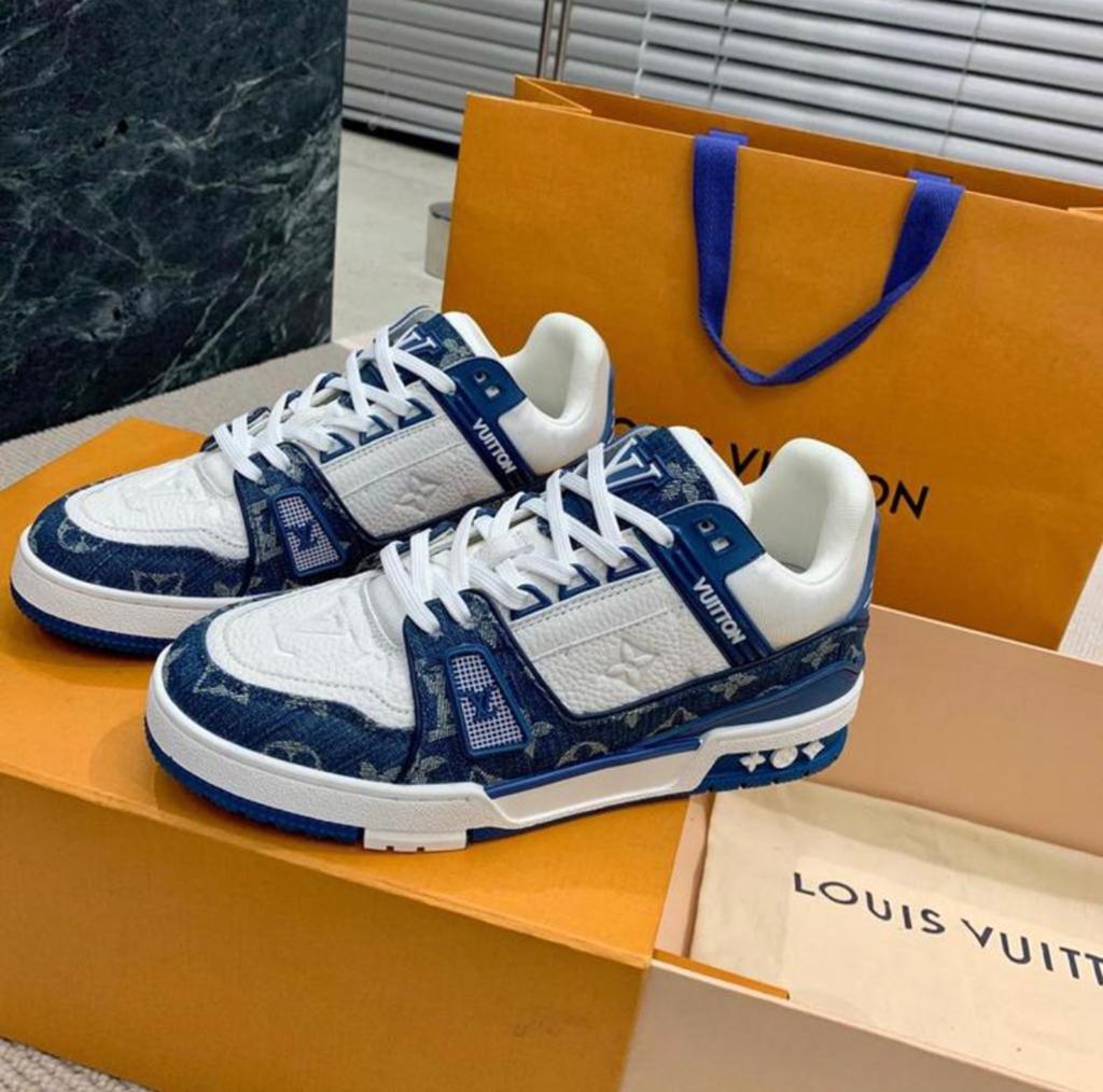 Louis Vuitton schoenen, Ophalen, Nieuw, Blauw, Sneakers of Gympen