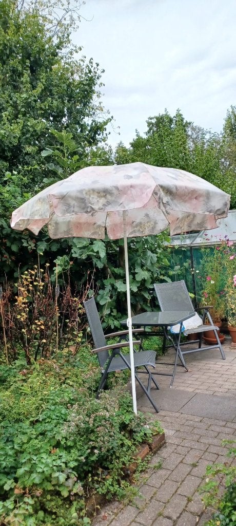 parasol vintage, Tuin en Terras, Ophalen of Verzenden, Gebruikt, 1 tot 2 meter, Stokparasol