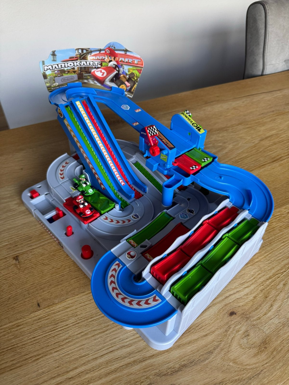 Super Mario Kart racing deluxe racebaan, Racebaan, Ophalen of Verzenden, Zo goed als nieuw, Hot Wheels