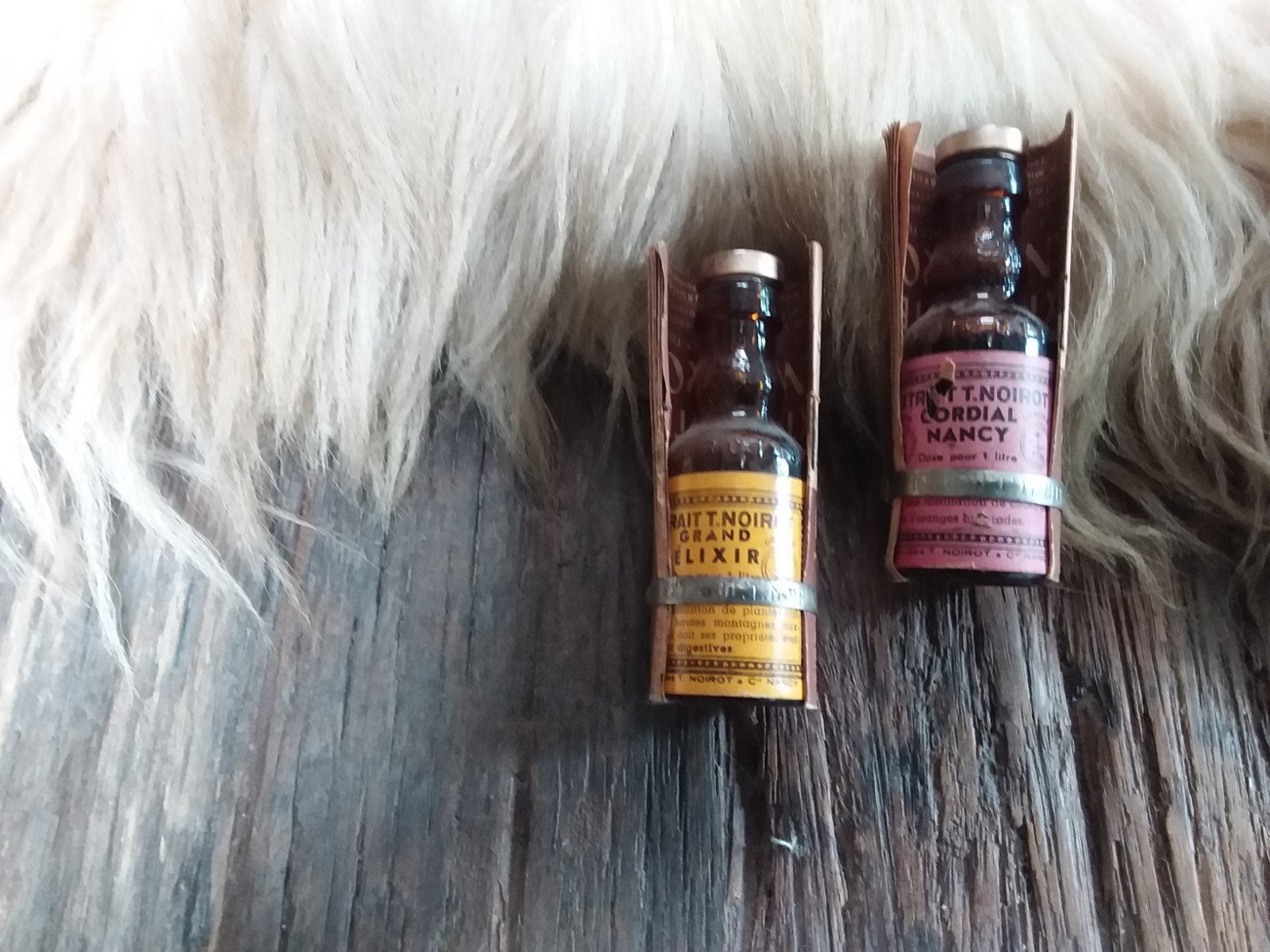 Vintage T.Noirot Elixir & Cordial Nancy Miniatuurflesjes, Ophalen of Verzenden
