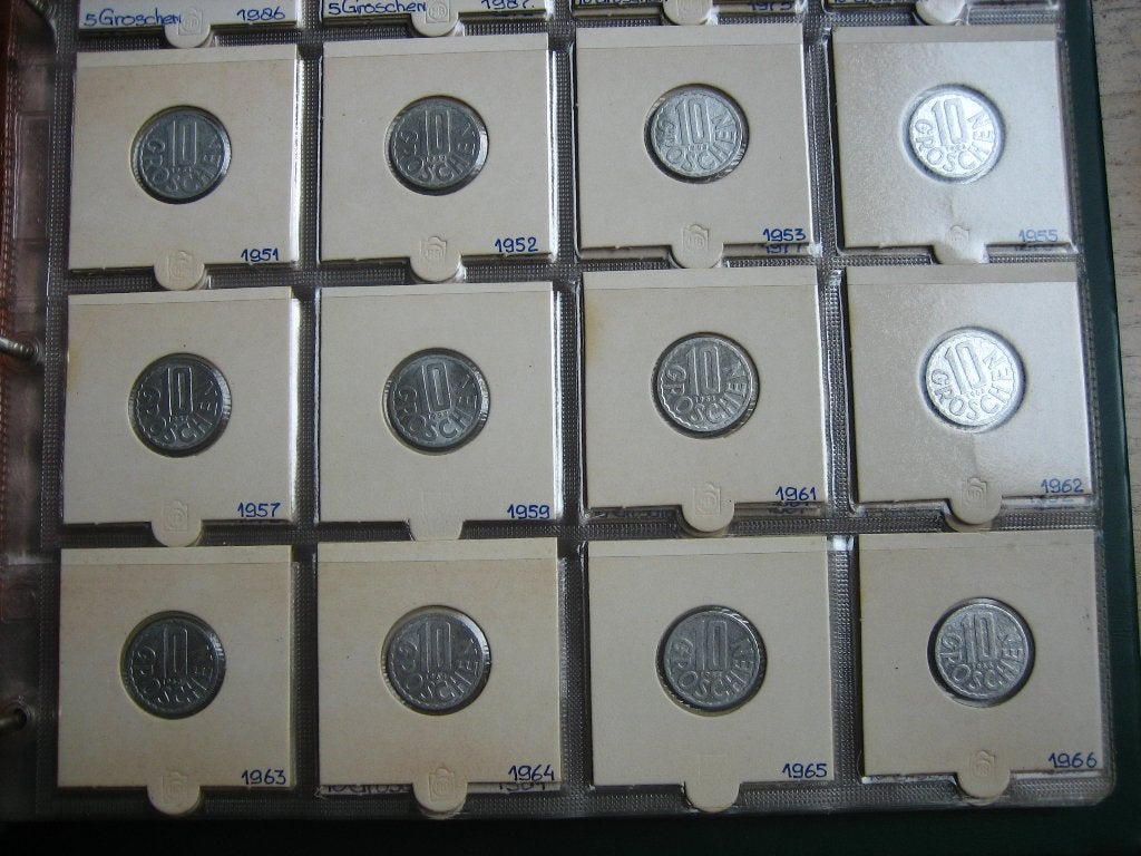 Oostenrijk 10 Groschen (36 stuks) mooie kwaliteit, Ophalen of Verzenden, Oostenrijk, Setje