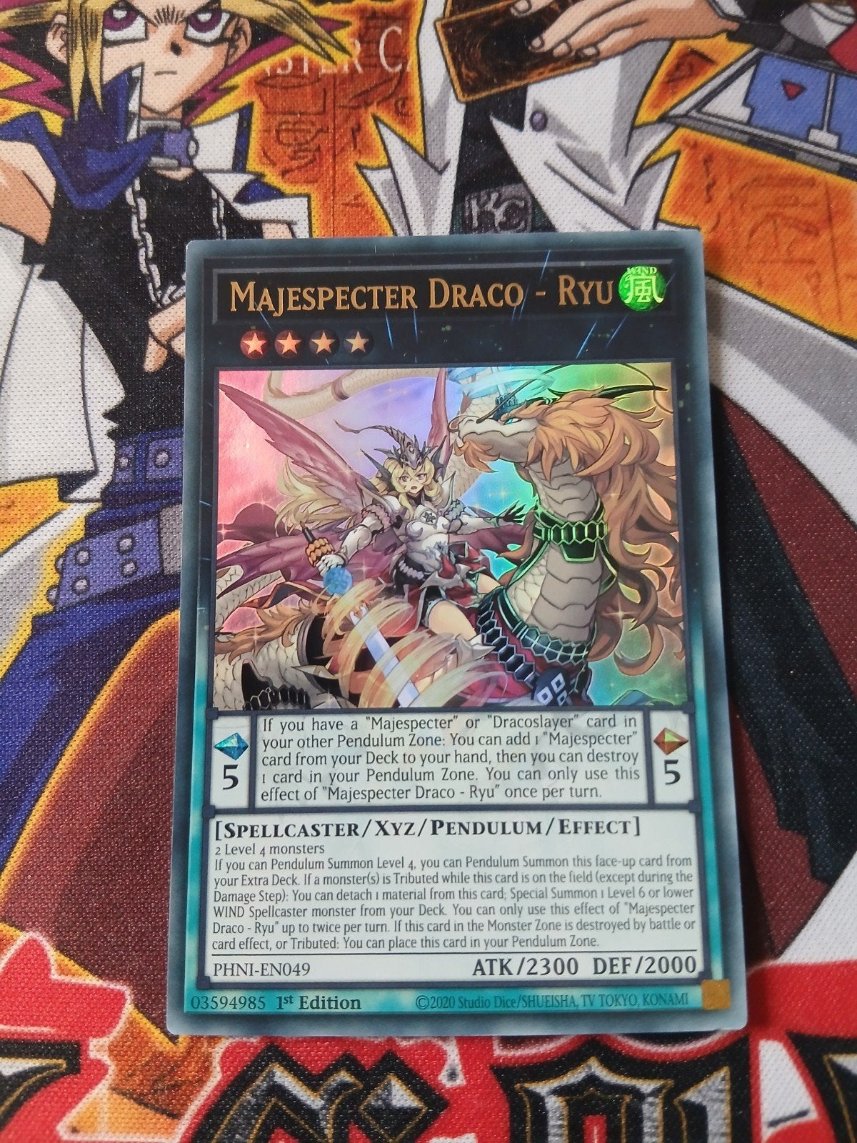 Majespecter Draco Ryu - Ultra Rare PHNI - Yu-Gi-Oh, Ophalen of Verzenden, Zo goed als nieuw, Foil