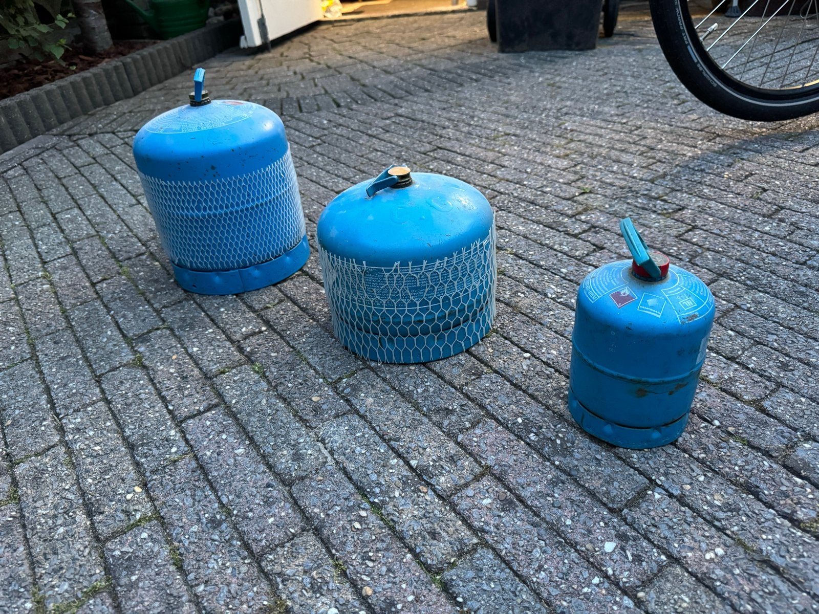 Campingaz gasflessen (leeg) - 3 maten, Ophalen, Gebruikt