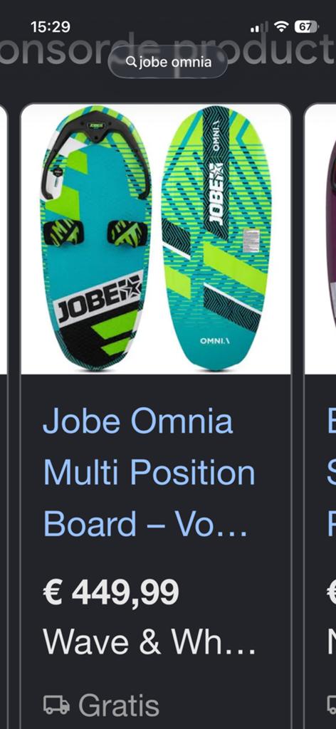 Jobe Omnia Multi Position Board zgan, Watersport en Boten, Ophalen, Zo goed als nieuw, Board