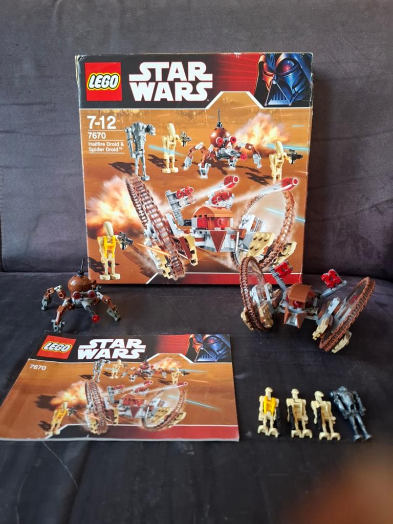 Lego Star Wars 7670 Hailfire Droid & Spider Droid met doos, Compleet, Star Wars, Lego, Ophalen of Verzenden
