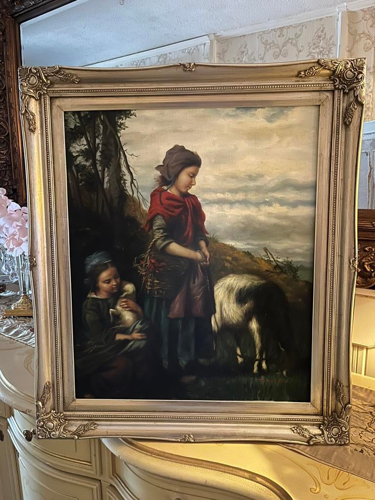 Prachtige olieverf portret schilderij, Antiek en Kunst, Ophalen of Verzenden