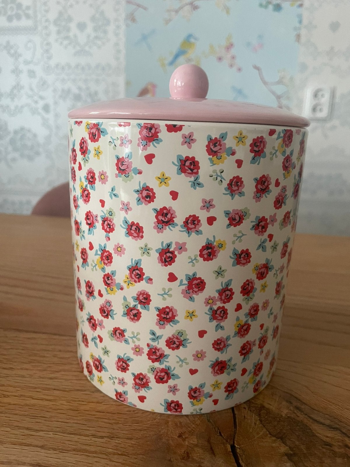 Grote bewaarpot van Cath Kidston, Ophalen of Verzenden, Zo goed als nieuw, Overige stijlen, Kop(pen) en/of Schotel(s)