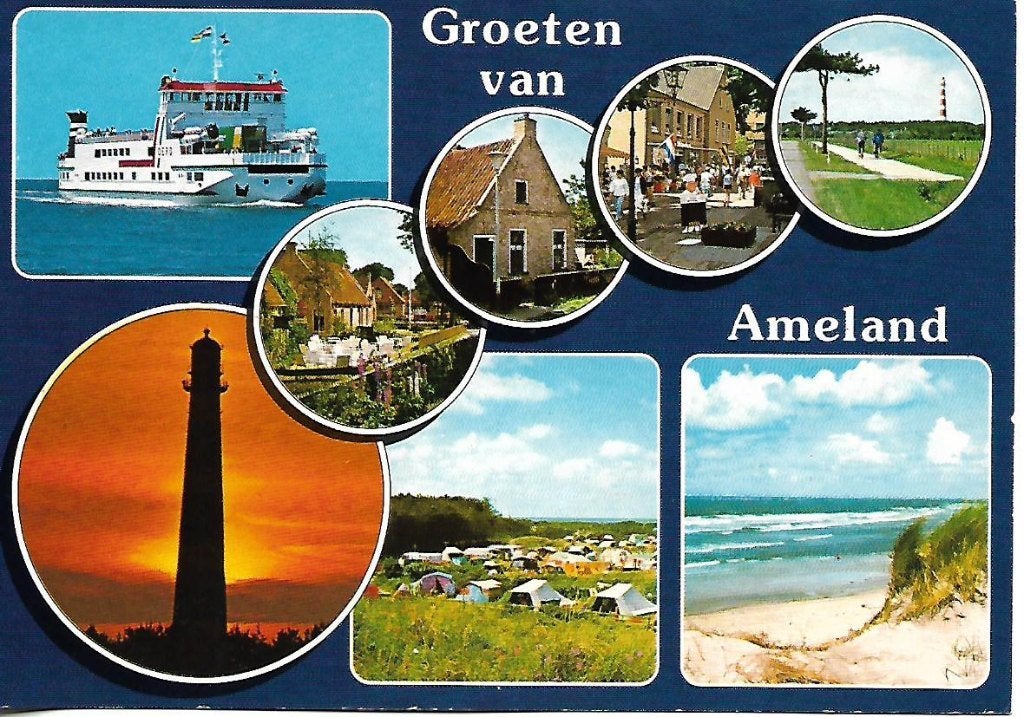 Ameland- -8-luik., Verzenden, 1980 tot heden, Gelopen, Waddeneilanden