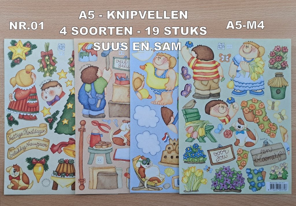 04...A5 KNIPVELLEN 43 SOORTEN-133 VELLEN (5 series), Ophalen of Verzenden, Nieuw, Meerdere plaatjes
