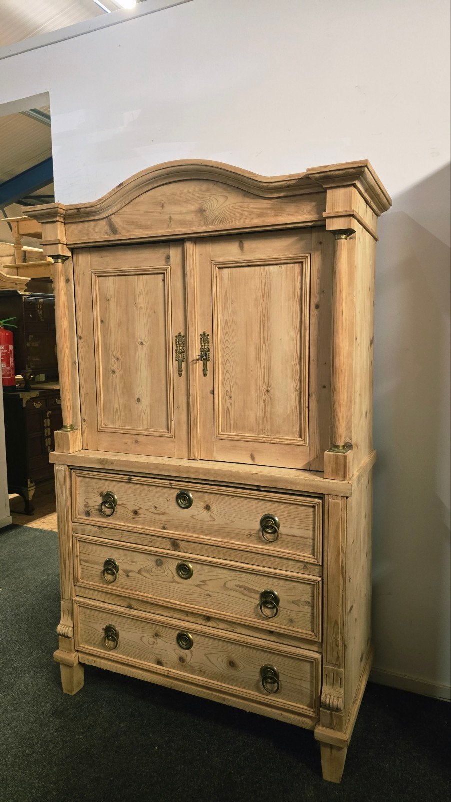 Mooi Gerestaureerd Kabinet Grenen Hout, Huis en Inrichting, Met lade(s), Ophalen of Verzenden, Zo goed als nieuw, Minder dan 150 cm