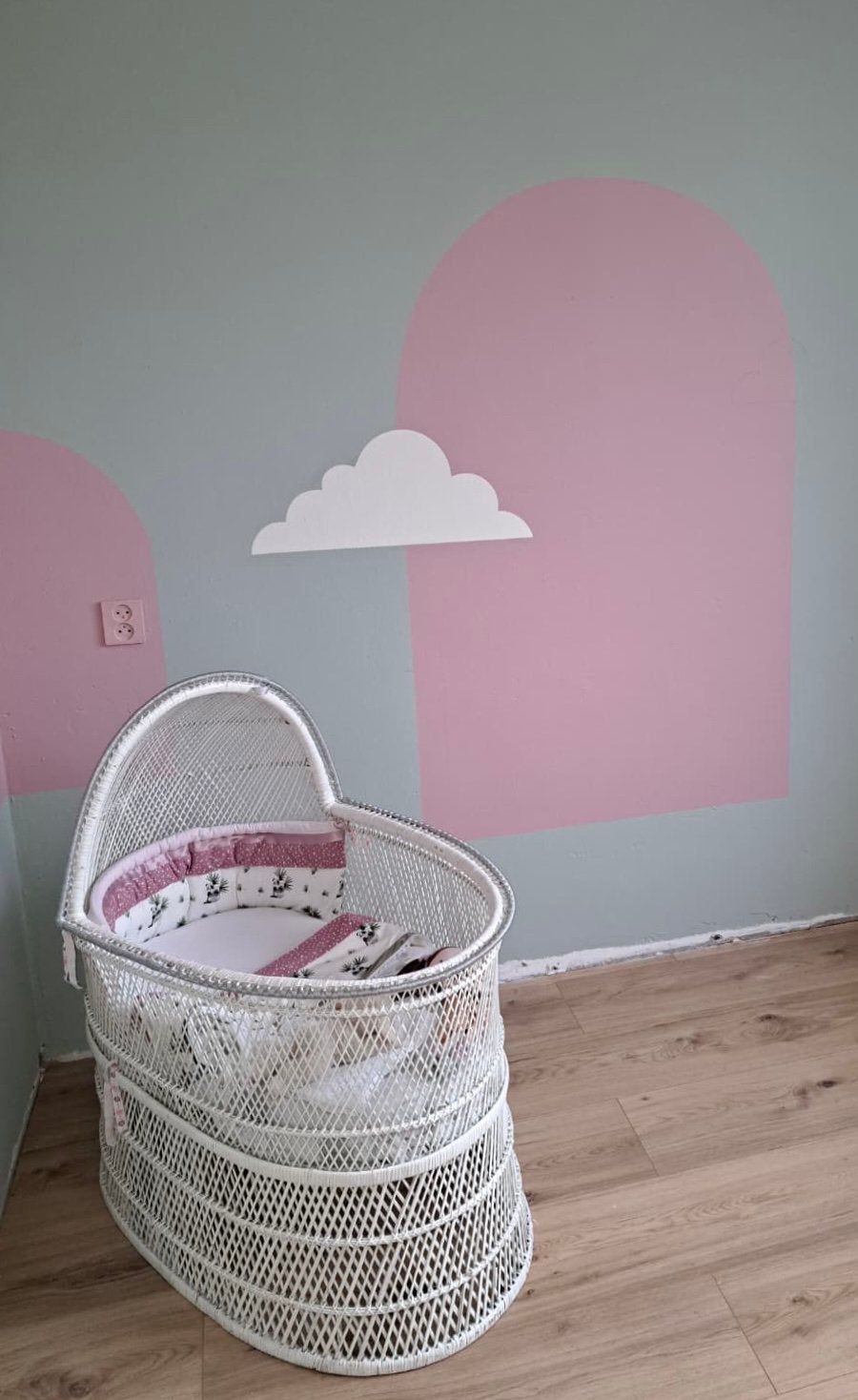 Vintage Brocante Rotan Baby wieg, Ophalen of Verzenden, Zo goed als nieuw