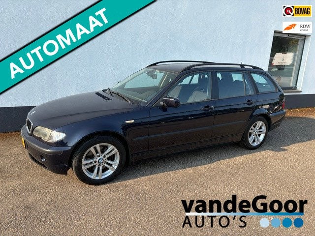 BMW 3-serie Touring 320d, '05 aut nette auto met een nieuwe, Auto's, Automaat, Zwart, 4 cilinders, 150 pk