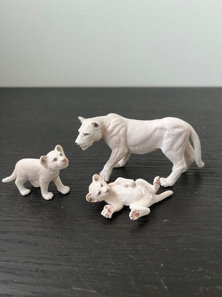 Schleich wildlife witte leeuwen moeder + welpjes, Verzamelen, Speelgoed, Ophalen, Zo goed als nieuw