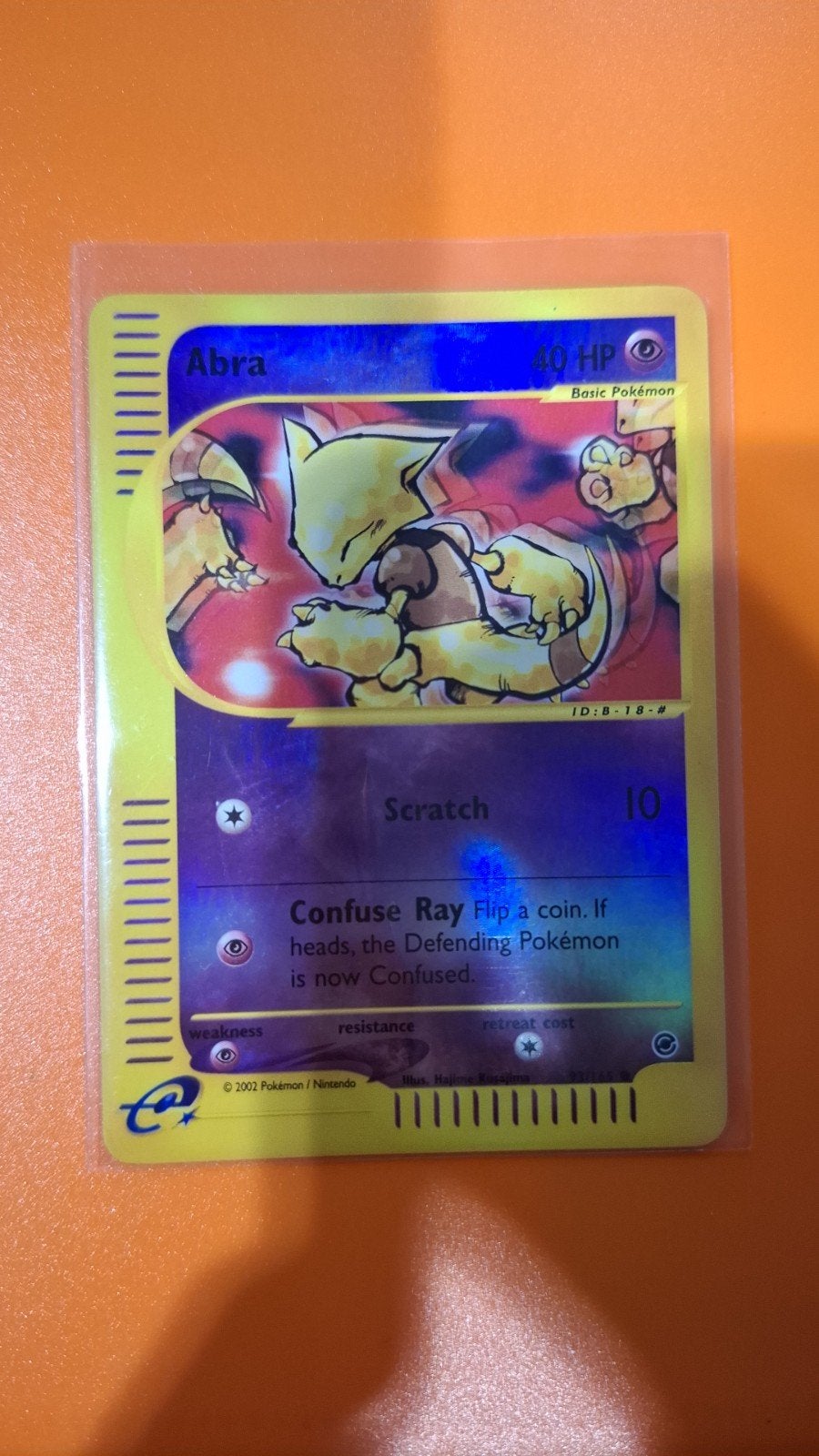 Abra, Pokemon, 93/165, expedition, Verzenden, Zo goed als nieuw, Losse kaart, Foil