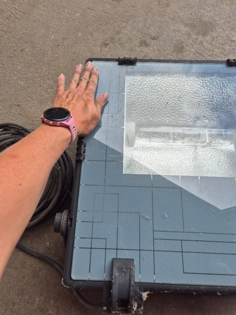 bouwlampen, Ophalen, Zo goed als nieuw, 200 tot 500 watt, Lamp met armatuur