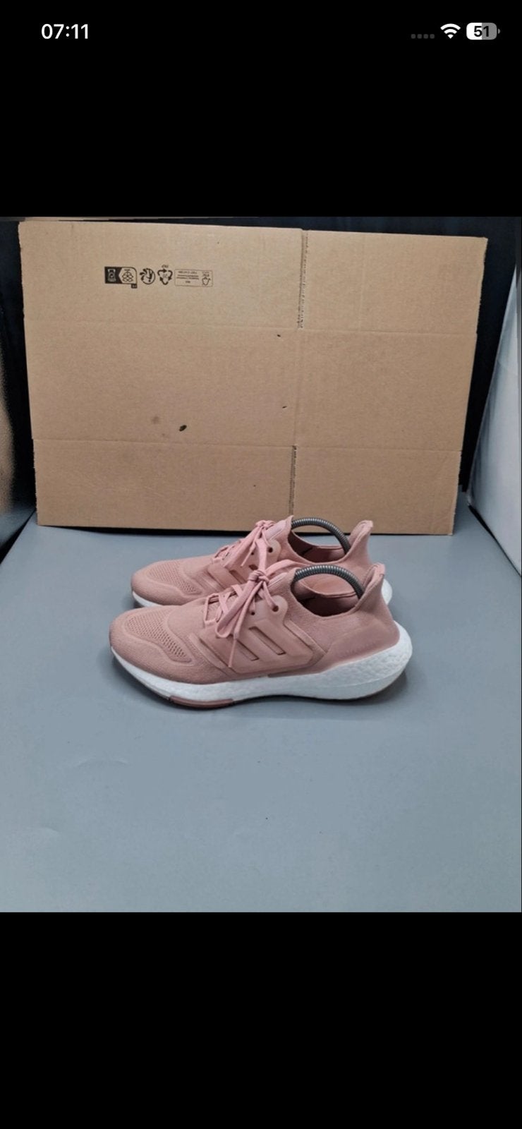 Adidas Ultraboost 22 Roze Sneakers - Zo goed als nieuw, Ophalen of Verzenden, Zo goed als nieuw, Roze, Sneakers of Gympen