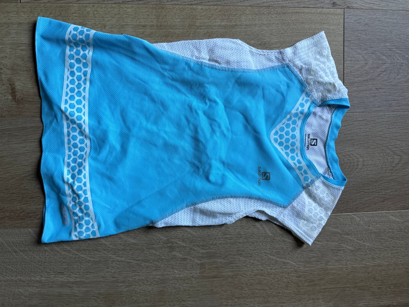 Salomon hardloopshirt maat S, Blauw, Ophalen of Verzenden, Zo goed als nieuw, Hardlopen of Fietsen