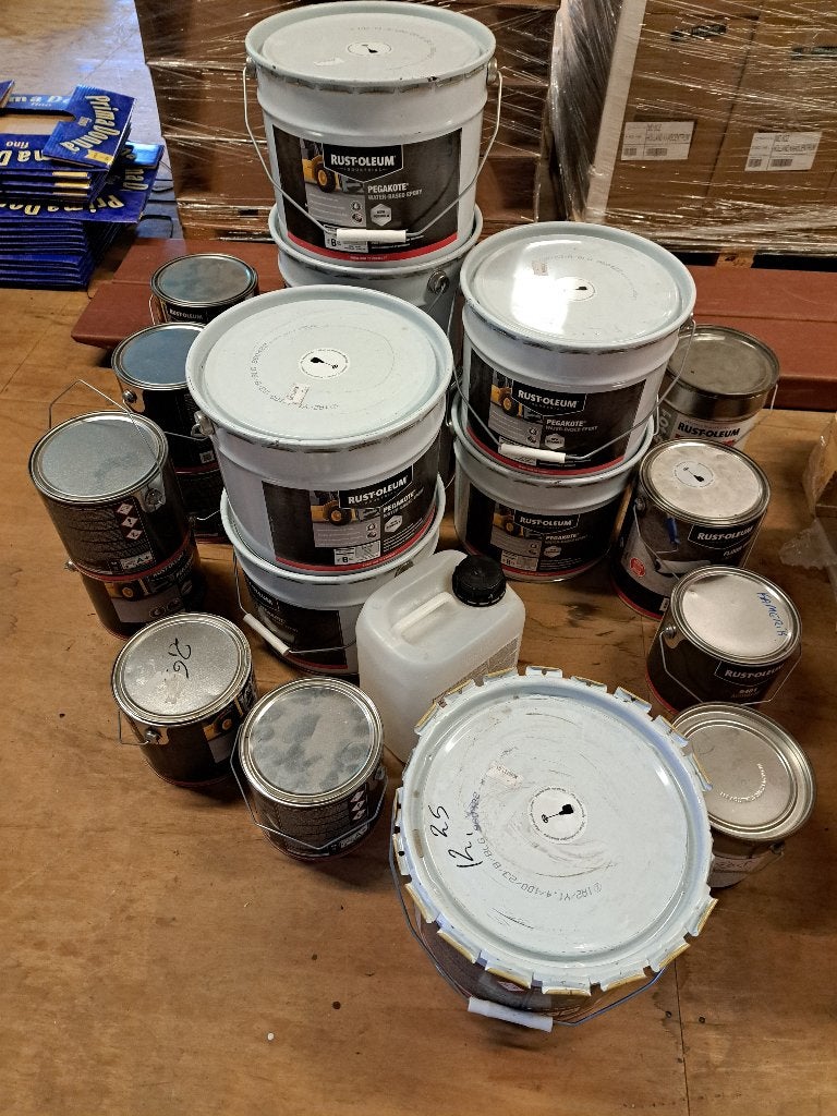 €1200,= minder:Rust-oleum Pegakote watergedragen Epoxy verf, Ophalen, 5 tot 10 liter, Grijs, Verf