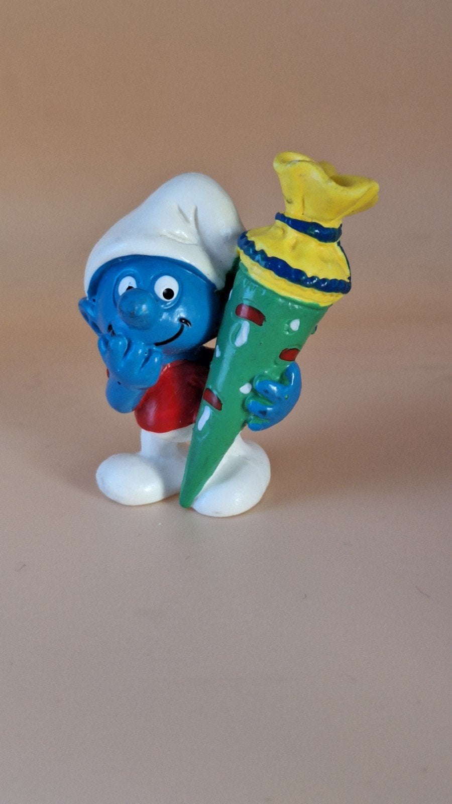 Smurf met Snoepzak - Verzamelwaardig Figuurtje, Ophalen, Zo goed als nieuw, Overige Smurfen, Poppetje, Figuurtje of Knuffel