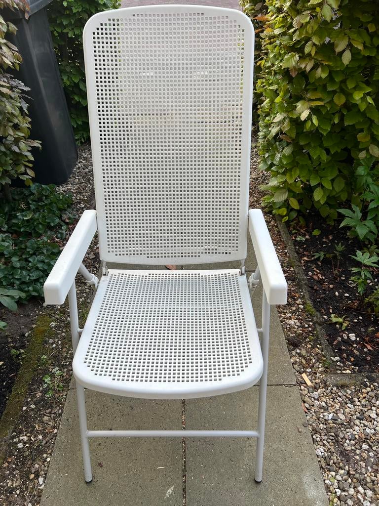 Tuinstoel inklapbaar wit Ikea, Ophalen, Zo goed als nieuw, Kunststof