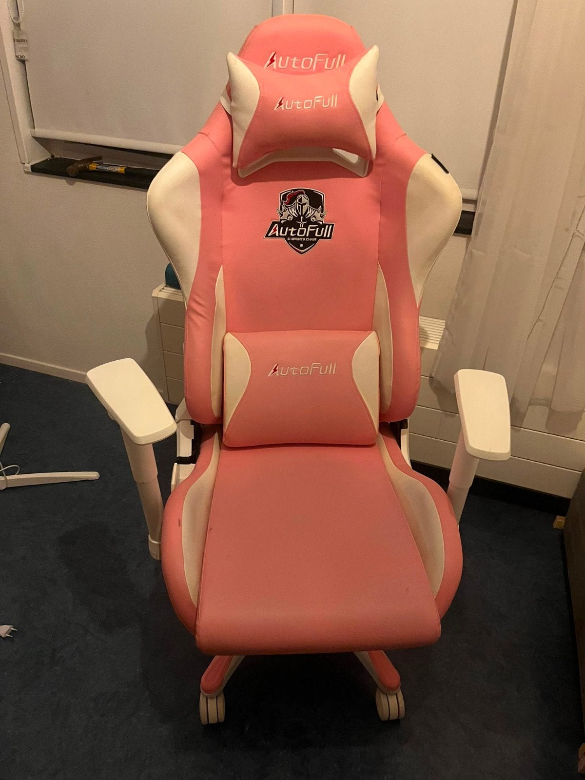 Roze AutoFull Gaming Stoel, Ophalen, Gebruikt, Roze, Gaming bureaustoel