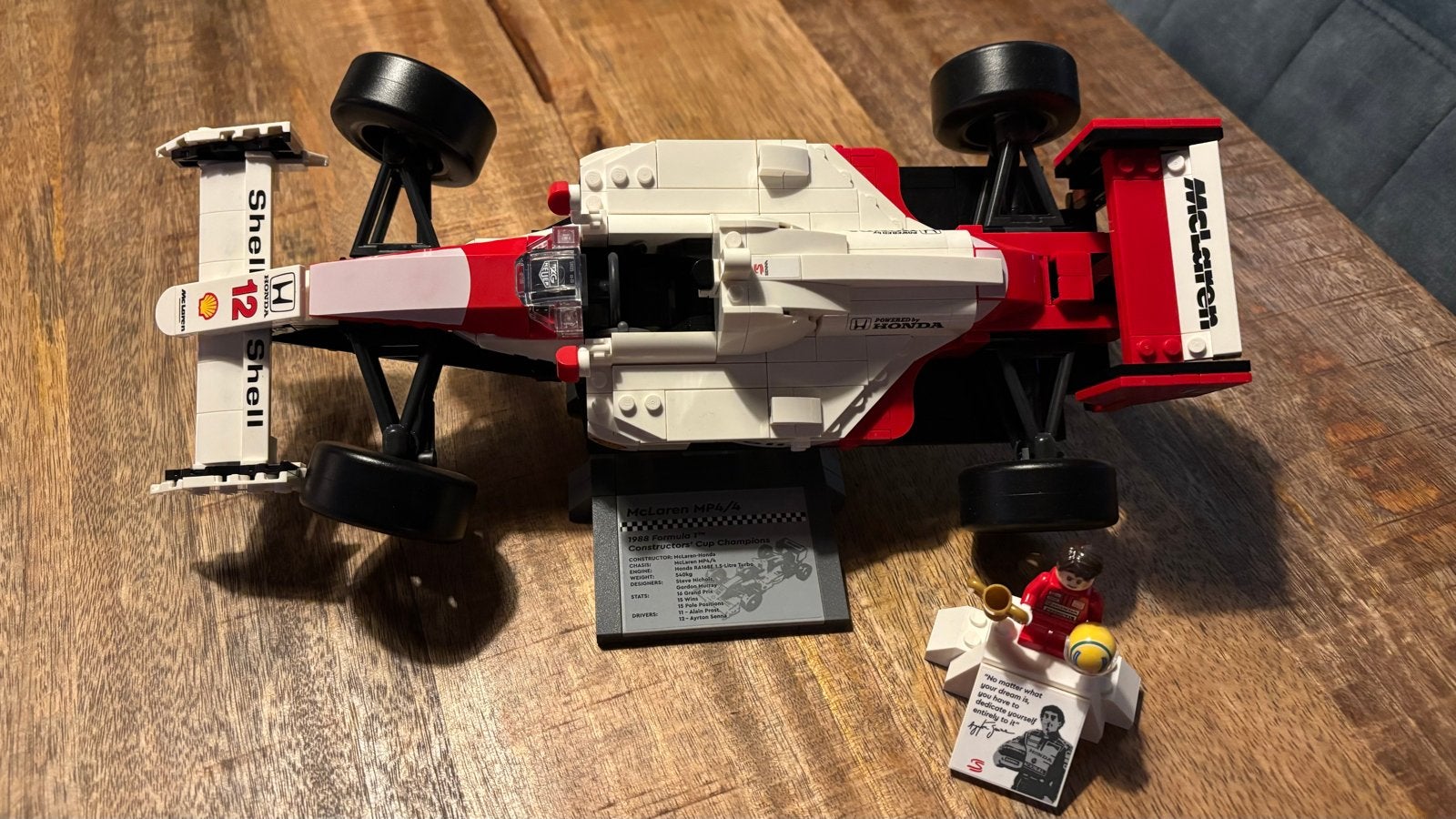 LEGO McLaren MP4/4 Formule 1-auto met Ayrton Senna, Ophalen of Verzenden, Zo goed als nieuw, Overige merken