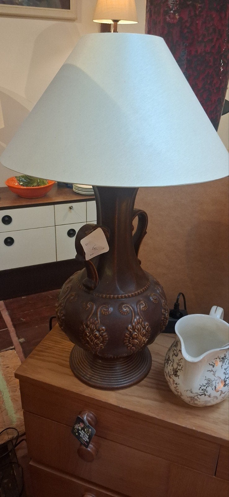 westgermany tafel of vloeramp met crèmekleurige kap, Ophalen