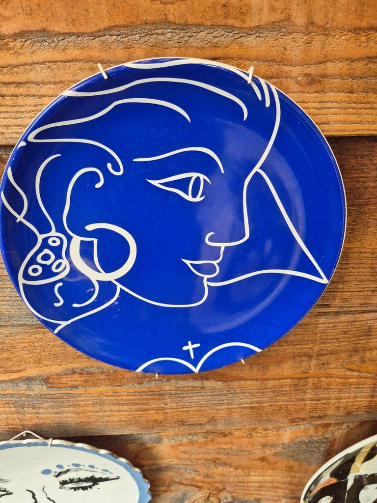 Wandbord blauw, Antiek en Kunst, Antiek | Wandborden en Tegels, Ophalen of Verzenden