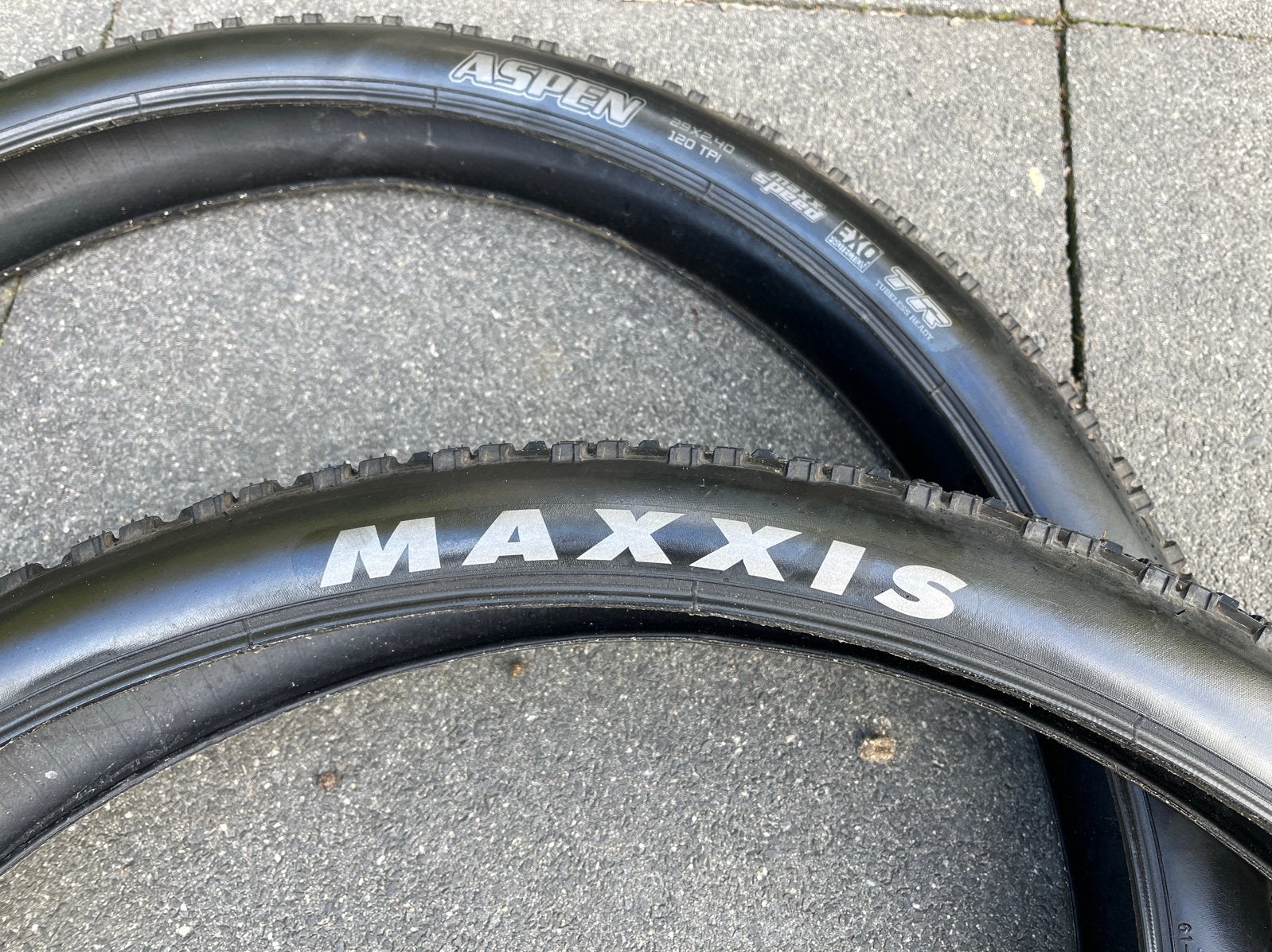 Maxxis Aspen 29x2.40 EXO TR banden (set van 2), Band, Ophalen of Verzenden, Zo goed als nieuw, Mountainbike