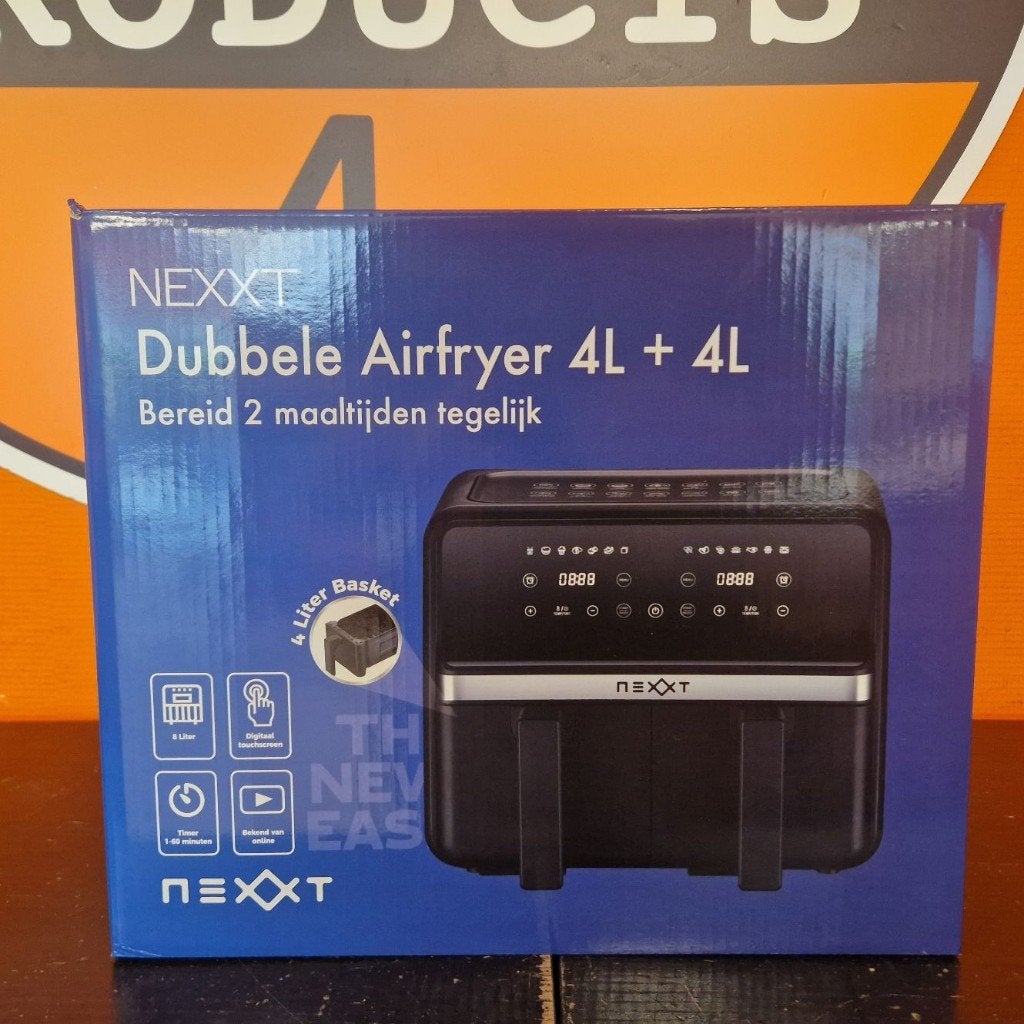 nexxt dual airfryer 4l +4l | Nieuw in Doos | Nu voor €79,99, Witgoed en Apparatuur, Ophalen of Verzenden, Nieuw, Airfryer