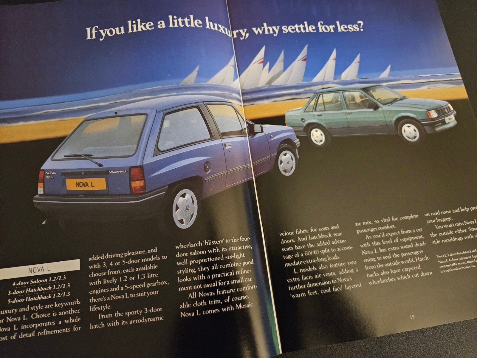 Brochure Vauxhall Nova 1989, Ophalen of Verzenden, Zo goed als nieuw, Overige merken